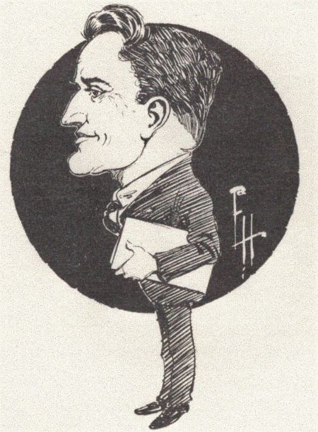 Caricature by Edgar Holt of Colin Bingham, Galmahra, University of Queensland, May 1926, p30 Colin Bingham