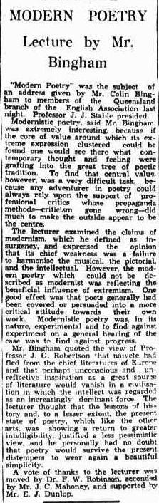 The Telegraph, Brisbane, 17 October 1933 p17 (Trove Image) The Point of View