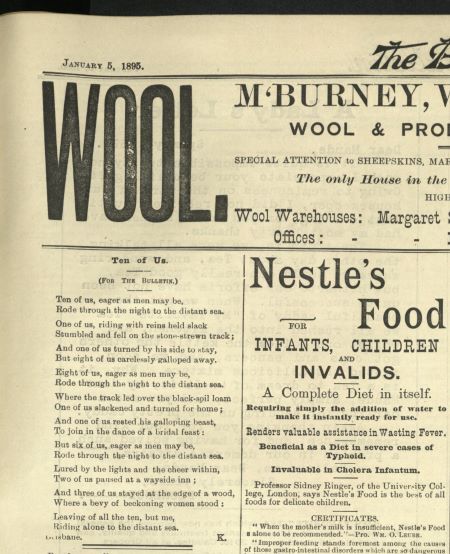 The Bulletin, 5 January 1895, p 21 (Trove Image) Ten of Us