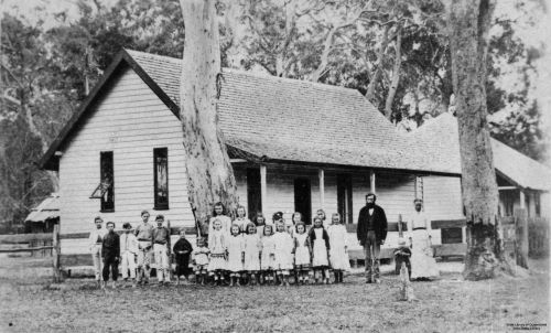 Pimpama State School, ca 1878 (SLQ Image) Going to School